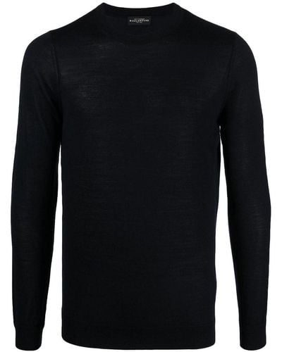 Ballantyne R Neck Sweater - Black
