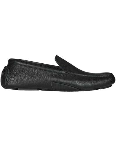 Givenchy Hammered Leather Loafers - Black