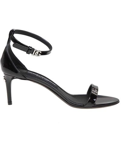 Dolce & Gabbana Patent Leather Sandal - Metallic