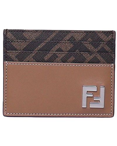 Fendi Ff Squared Card Holder - White