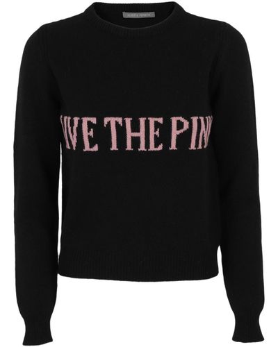 Alberta Ferretti Save The Pink Sweater - Black
