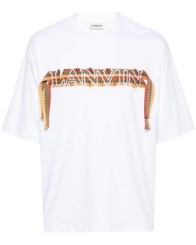 Lanvin T-shirt Curb Con Ricamo - White