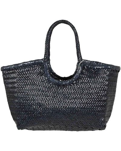 Dragon Diffusion Leather Woven Bag - Black