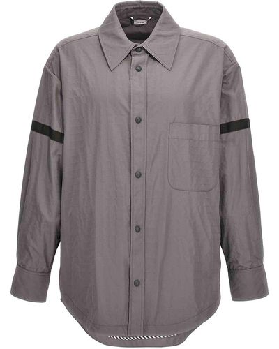 Thom Browne Snap Front Overshirt - Grey