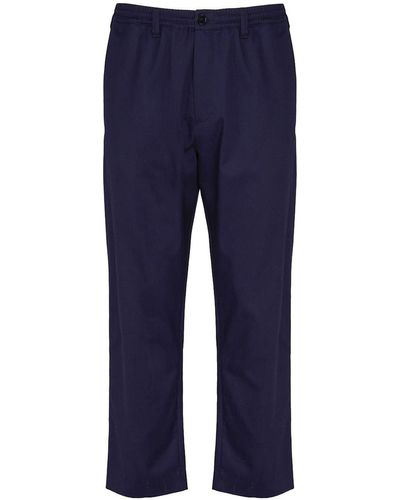 Marni Wide Cotton Trousers - Blue