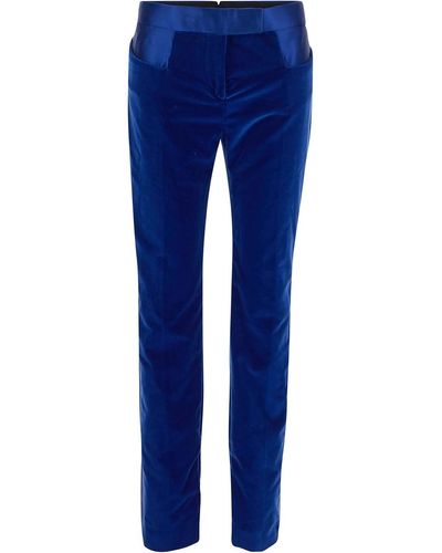 Tom Ford Blue Trousers With Trim