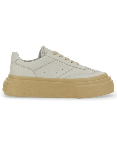 MM6 by Maison Martin Margiela Leather Trainer - White