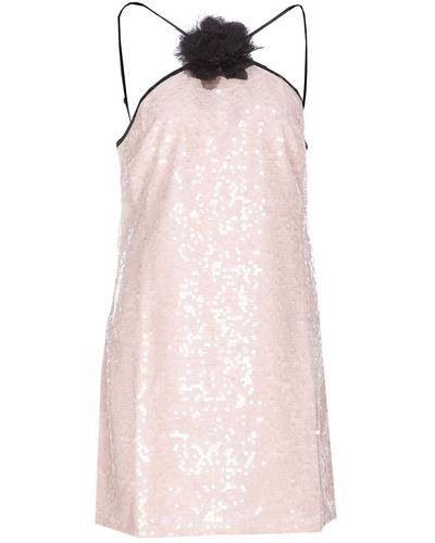 Self-Portrait Sequins Mini Dress - Pink