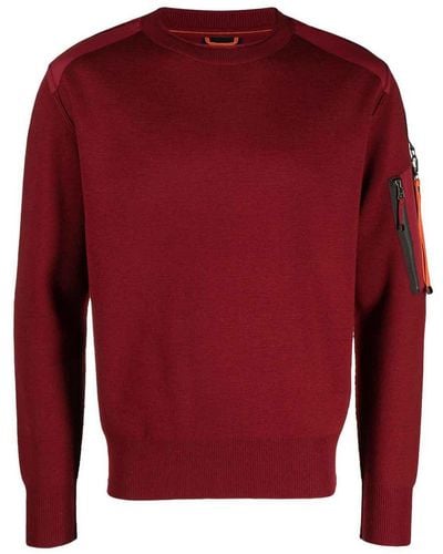 Parajumpers Wine Zip-pocket Sweater - Red