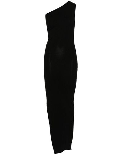 Rick Owens One-shoulder Long Dress - Black