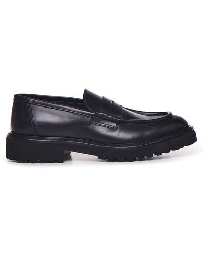 Doucal's Loafers In Calfskin - Blue