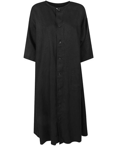 Sarahwear Linen Shirt Dress - Black