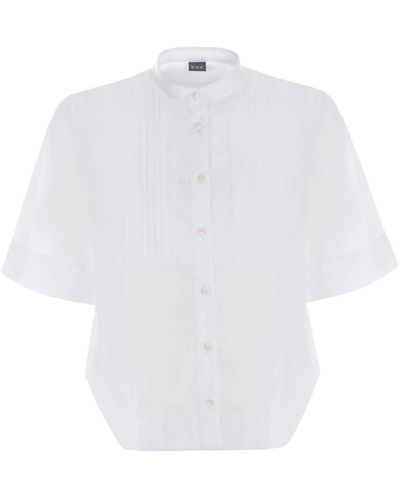 Fay Poplin Shirt - White