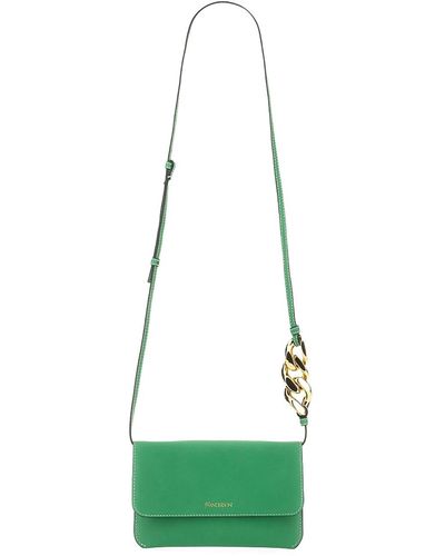 JW Anderson Leather Chain Smartphone Bag - Green