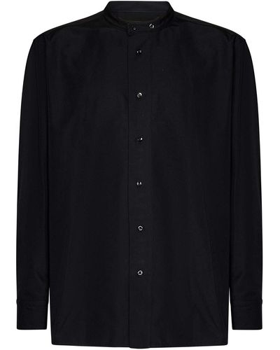 Jil Sander Korean Collar Shirt - Black