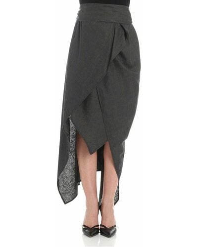 Vivienne Westwood Grey Asymmetrical Skirt - Black