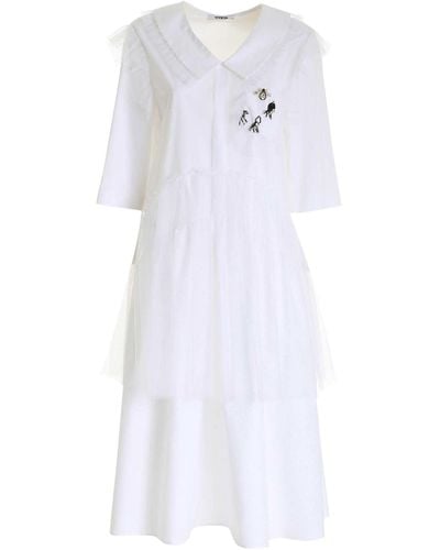 Vivetta Details Dress In - White