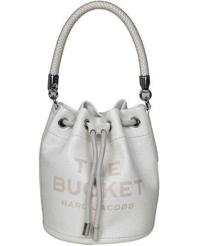Marc Jacobs The Bucket In Leather - White