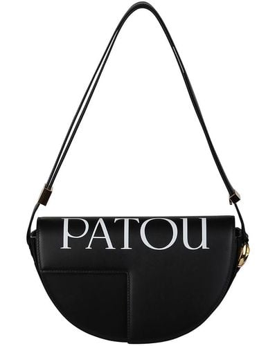 Patou Shoulder Bag With Print - Black