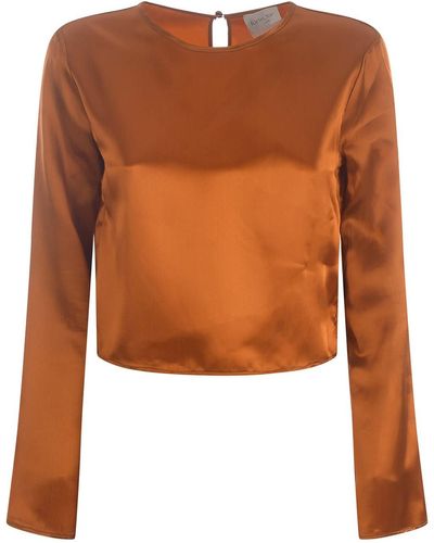 Forte Forte Sweater In Satin - Orange