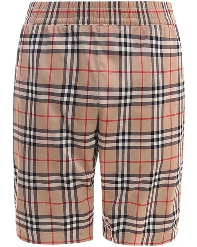 Burberry Vintage Check Patterned Shorts - Natural