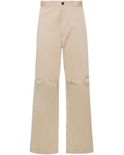 MM6 by Maison Martin Margiela Casual Trousers - Natural