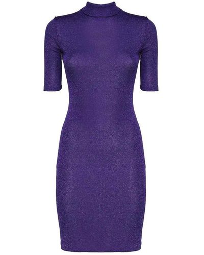 Sportmax Anta Lurex Jersey Dress - Purple