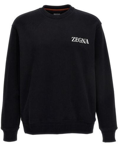 Zegna Logo Sweatshirt - Blue