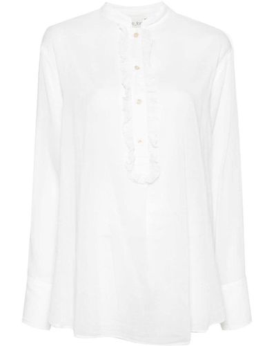 Forte Forte Henley Blouse With Ruffles - White