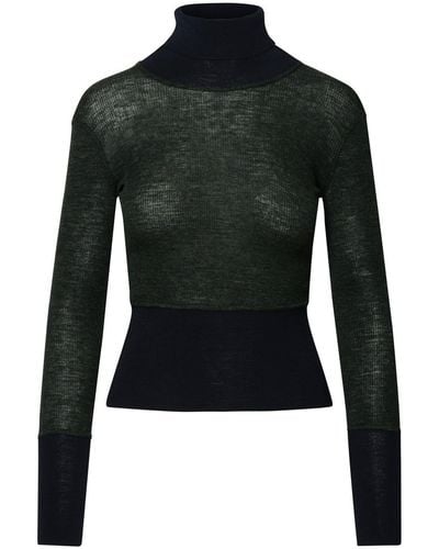 Thom Browne And Black Wool Turtleneck Sweater