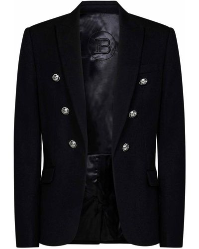 Balmain Virgin Wool And Cashmere Blazer - Black