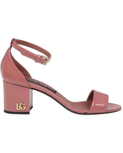 Dolce & Gabbana Patent Leather Sandal - Pink