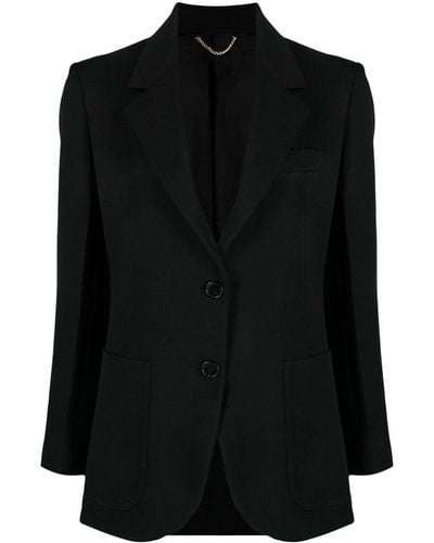 Victoria Beckham Wool Blend Single-breasted Jacket - Black