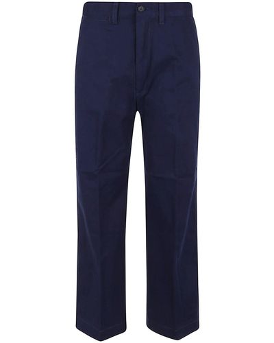 Polo Ralph Lauren Cotton Straight Leg Trousers - Blue