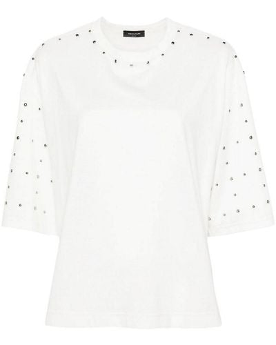 Fabiana Filippi T-shirt With Studs - White