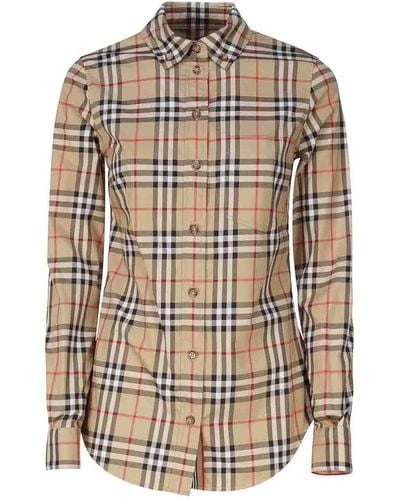 Burberry Shirt With Vintage Check Pattern - Natural