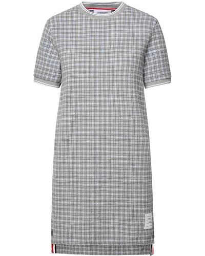 Thom Browne Cotton Blend Dress - Gray