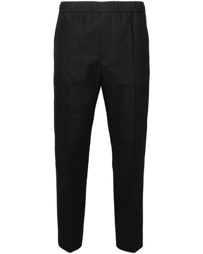 Lanvin Linen Blend Trousers - Black