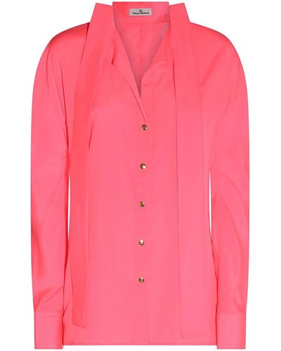 Vivienne Westwood Neon Viscose Stretch Shirt - Pink