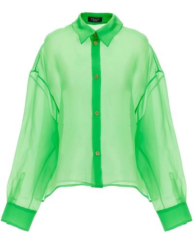 A.W.A.K.E. MODE Organdy 80s Shirt - Green