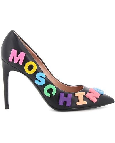 Moschino Multicolour Logo Court Shoes - Pink