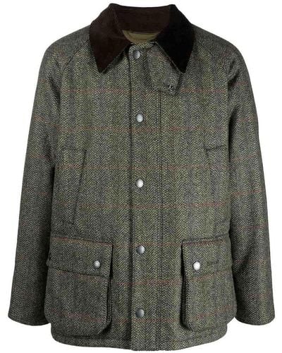 Barbour Bedale Wool Coat - Green