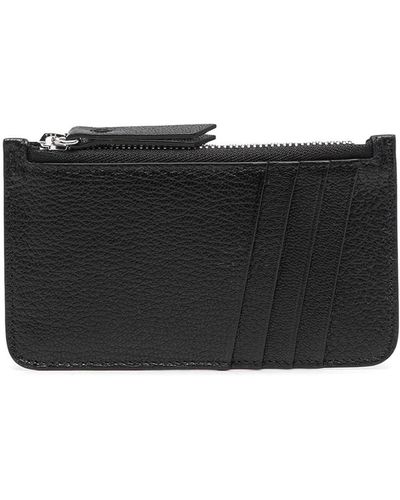 Maison Margiela Leather Leather Zipped Wallet - Black