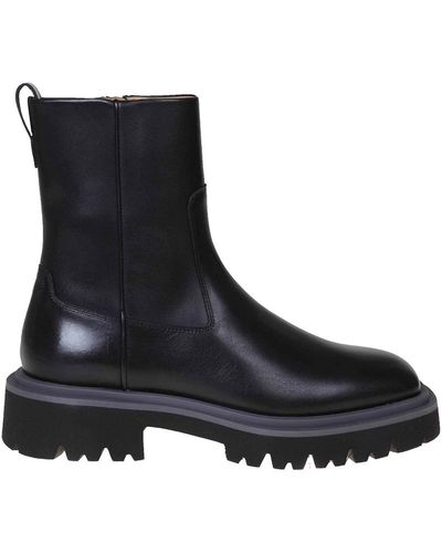 Ferragamo Fulvio Ankle Boot In Leather - Black