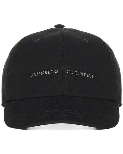 Brunello Cucinelli Hat With Logo - Black