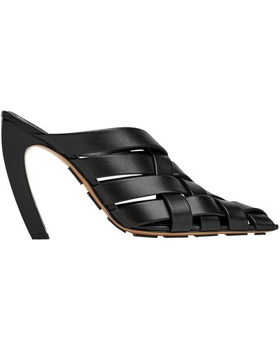 Bottega Veneta Leather Sandals - Black