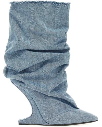 Nicolo' Beretta Jetsy Denim Boots Sculpted - Blue