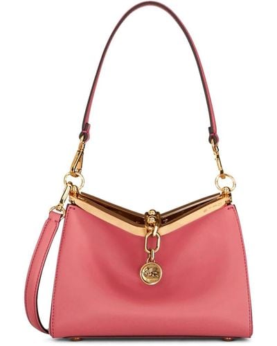 Etro Pink Smooth Grain Tote