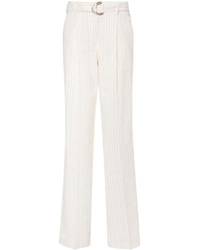 Liu Jo Striped Pattern Trousers - White