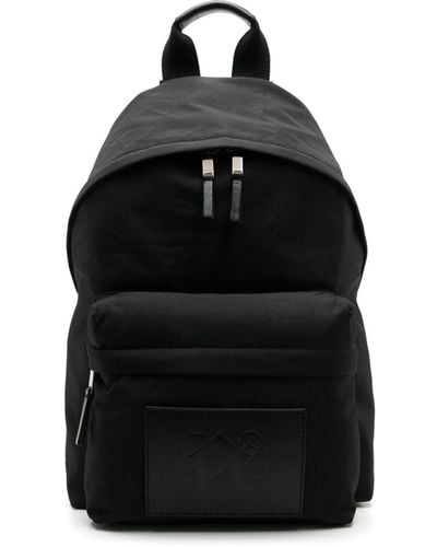 Palm Angels Logo-debossed Zipped Backpack - Black